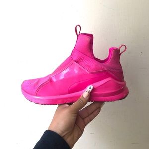 Neon Pink puma shoes !